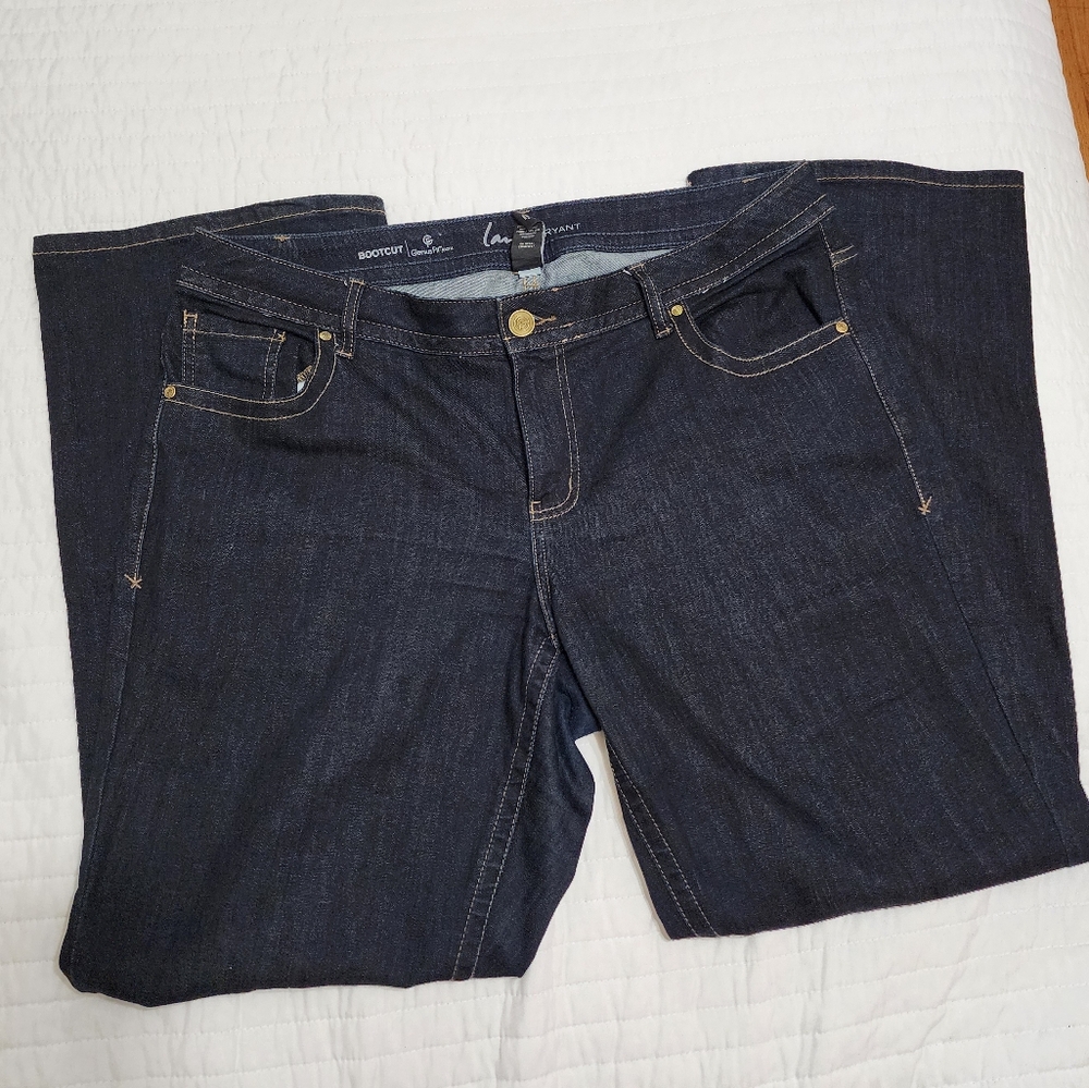Lane Bryant Stretch Genius Fit Jeans Bootcut Size 16 regular dark
